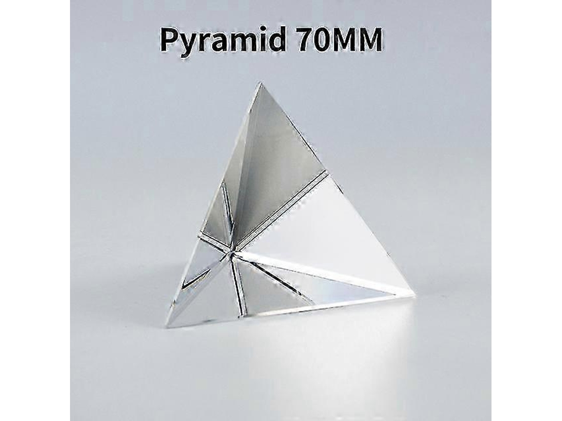 Prisma poliédrico rectangular transparente con forma de arcoíris para estudiantes de ciencias - Vidrio óptico con forma de pirámide