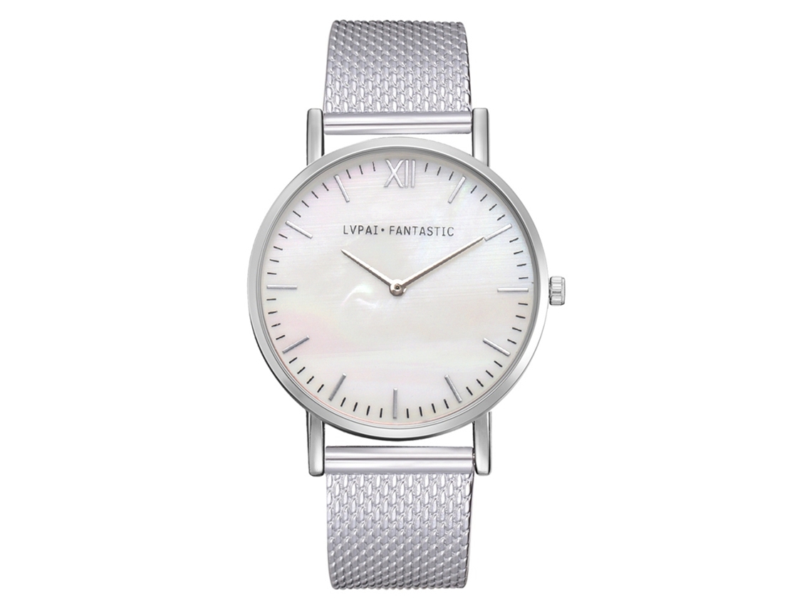 Reloj De Pulsera Informal De Negocios Para Mujer Lvpai Con Correa De Silicona (plateado)