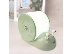 Lámpara de noche con forma de caracol | Lámpara de noche regulable con base magnética | Luz suave de larga duración de 800 mAh (verde)