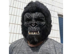 Fasst-máscara De Mono Con Capucha Latex Gorilla Para Halloween Fiestas Cosplay Disfraz Horror Adultos