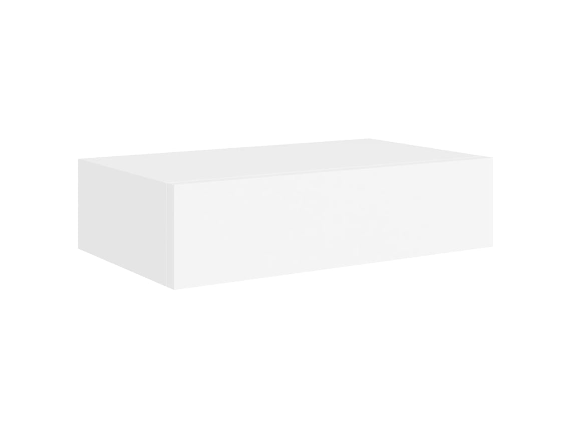 Estante con cajón de pared MDF blanco VIDAXL (40x23,5x10 cm)