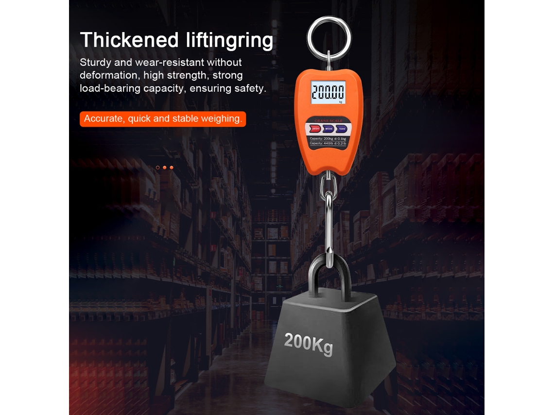 Balanza Electrónica Portátil Para Equipaje, Pantalla Lcd Digital, Precisa, Multifuncional, Con Gancho, Capacidad De Hasta 200 Kg.