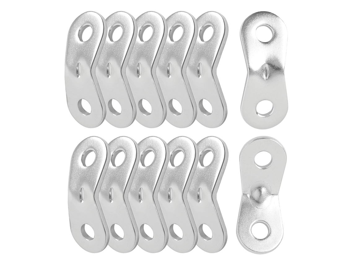 Kit 12 Reguladores De Corda Em Alumínio Prata, Ajustável Para Barraca, Acessório Outdoor Anti-vento.