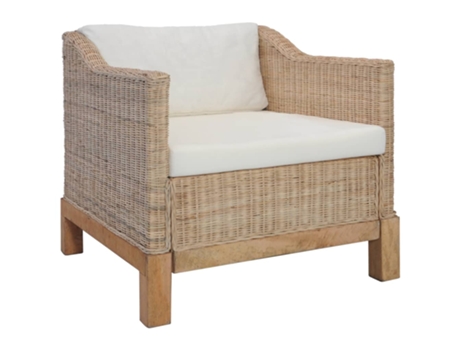 MAISON EXCLUSIVE Sillón con cojines ratán natural