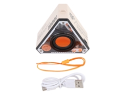 Altavoz Portátil Bluetooth 5.3 Con Efecto De Luz Ambiental, Sonido Nítido De 360°, Batería De 400 Mah, Color Beige.
