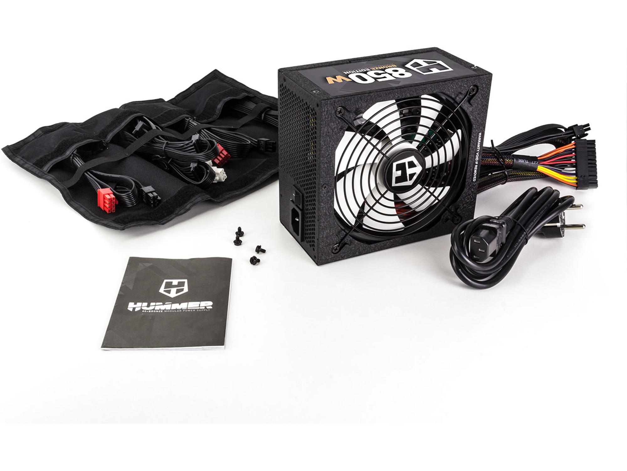 Fuente Alimentacion Nox hummer 850w 80+bronce nxhm850bz de certificado 80 plus bronze cableado modular ultra silenciosa ventilador 140mm color 80+