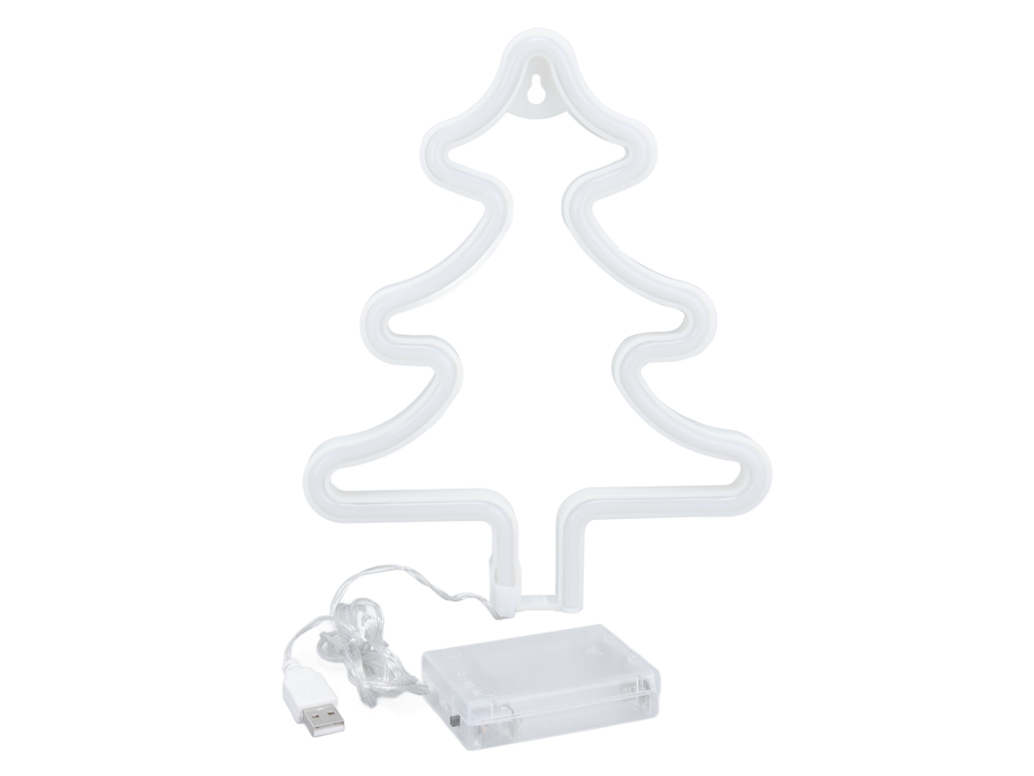 Árbol de Navidad de neón impermeable, alimentado por USB y batería CHABERLU