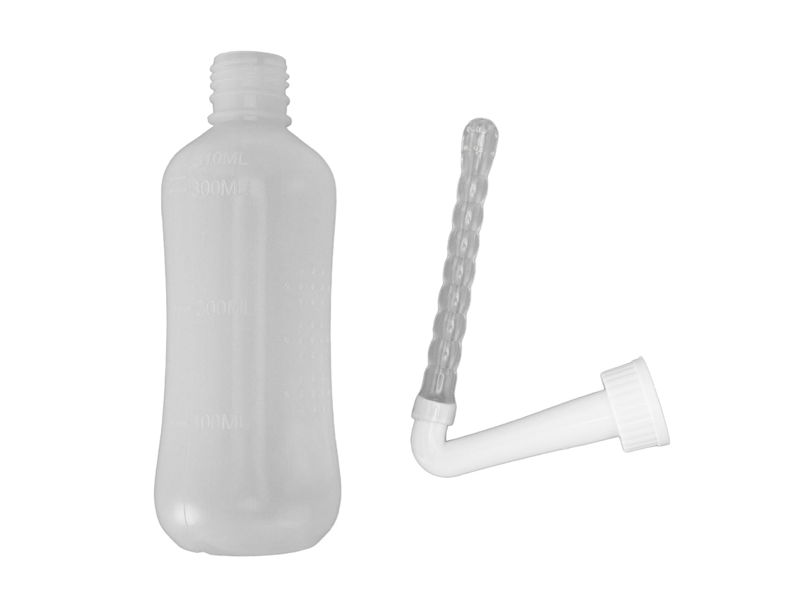 Botella De Enjuague Nasal Neti Pot De Silicona Abs, Limpiador Manual De Nariz, Botella De Irrigación Nasal Para Adultos Y Niños, 310 Ml, Color Blanco