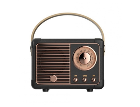 Altavoz Hw11 portátil retro clásico mini tarjeta de audio radio inalámbrica reproductor de música de viaje negro