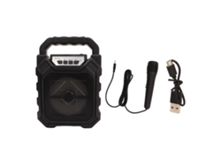 Máquina de karaoke 2026 con micrófono, altavoz Bluetooth portátil de 4 pulgadas para fiestas en casa, bodas y acampadas - Negro
