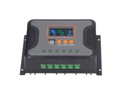 Controlador De Carga Solar Pwm 80a 12v 24v 36v 48v Con Puerto Usb Dual Y Pantalla Lcd