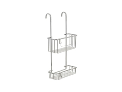 Colgador De Ducha Tatay 2 Alturas Aluminio Sin Taladro Con Drenaje Soporta 8 Kg 28 X 15,5 X 56 Cm