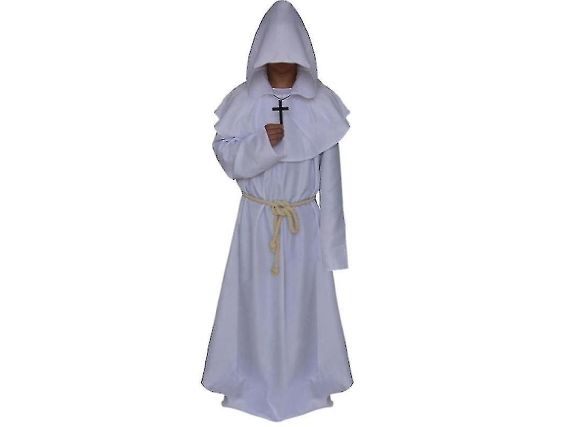 Traje De Monje Medieval Para Hombre, Capa Con Capucha, Cosplay, Carnaval, Halloween, Disfraz Elegante