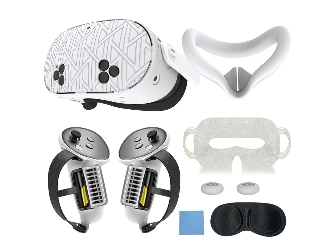 Set De 7 Fundas Protectoras De Silicona Para Meta Quest 3s, Antideslizantes Y Anticaídas Digitallab (blanco)