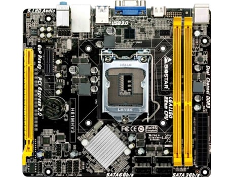 Motherboard BIOSTAR (LGA 1150 (Zócalo H3) - Intel® H81)