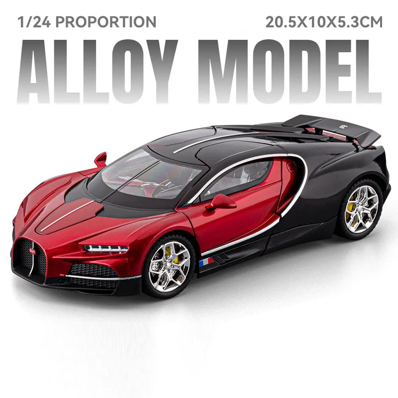 (tourbillon Rojo) 1:24 - Modelo De Auto Deportivo - Simulación De Sonido Y Luz