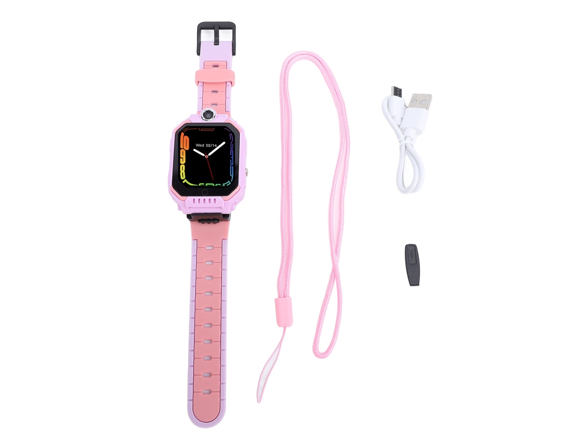 Baoj-relógio Inteligente Para Crianças Com Câmera Tela Tática E Resistente À Água Ip68 - Rosa