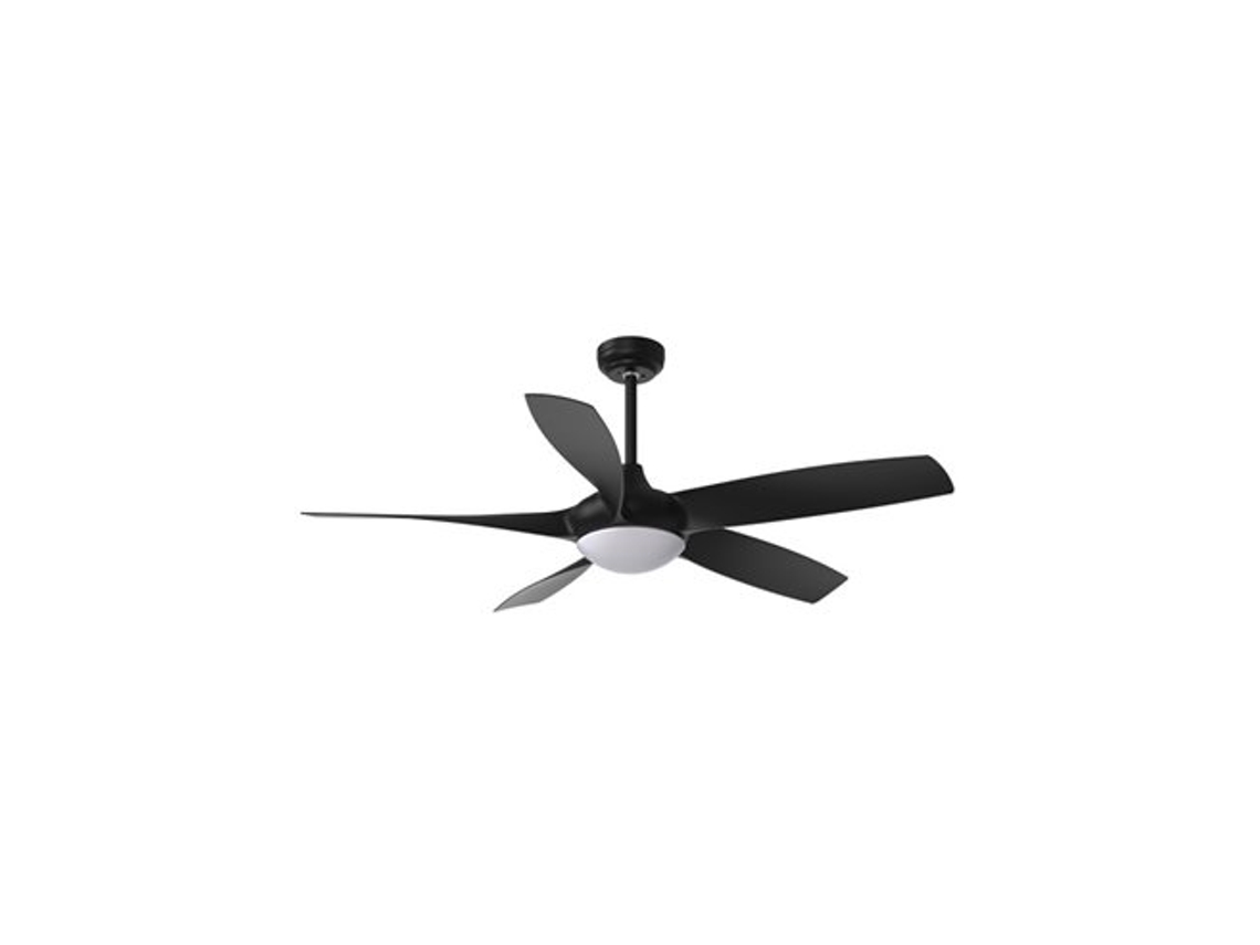 Ventilador DC 24w Galleo Negro 5 Aspas 137d 2400Lm 6 velocidades 3000-4000-6500k con remoto,memoria Y Temporizador FABRILAMP