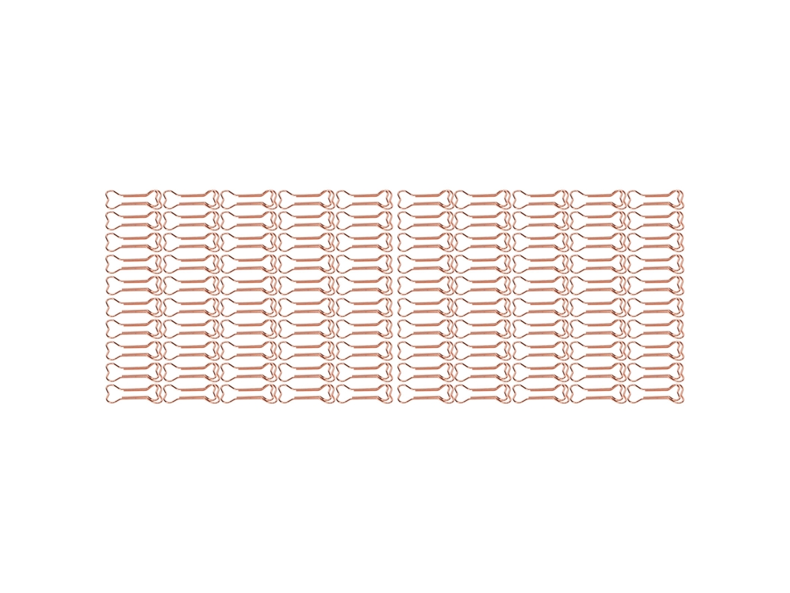 100 Clips De Papel Formados Electroplados Serie Oro Rosa Metálicos Ligeros Bonitos Para Oficina Uso Diario