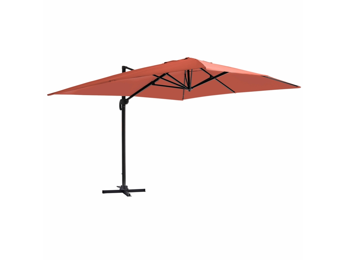 Sombrilla Déporté 4x3 M Rectangular Inclinable Y Giratoria 360° OVIALA