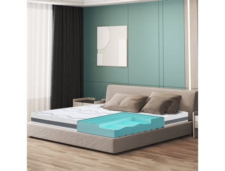Colchón de plaza y media 130x200 Memory Premium Quality Altura 16 cm Made in Italy THE WHITE STONE