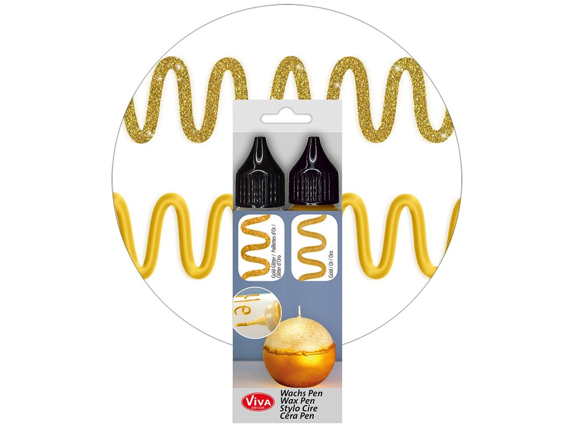 Bolígrafo de Cera VIVA DECOR 28 Ml Conjunto de 2 Oro