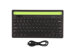 Teclado Sem Fio Bluetooth 78 Teclas Slot Para Cartão Canal Duplo Portátil Para Home Office Viagens
