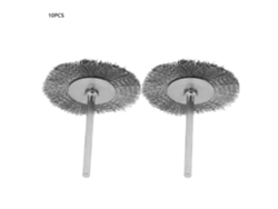 10 Cepillos Planos De Acero Para Pulir Con Cabezal Profundo (3*38 Mm)