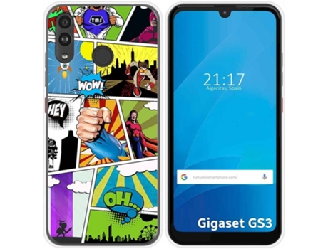Carcasa Gigaset GS3 TUMUNDOSMARTPHONE Comic Multicolor