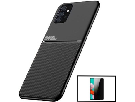 Kit Carcasa Magnética Anti Choque + Protector de Pantalla Privacidad Samsung Galaxy A52 G4M Negro