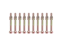 10 Juegos De Tornillos De Cuna De Acero Inoxidable Galvanizado M6, Llave Hexagonal, Kit De Herrajes M6x80mm
