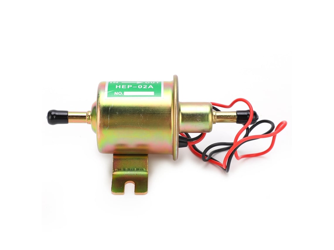 Bomba De Combustível Elétrica Universal Hep‑02a 12v 1.2a Conexão De Tubo 0.3in Cobre Revestido De Alumínio