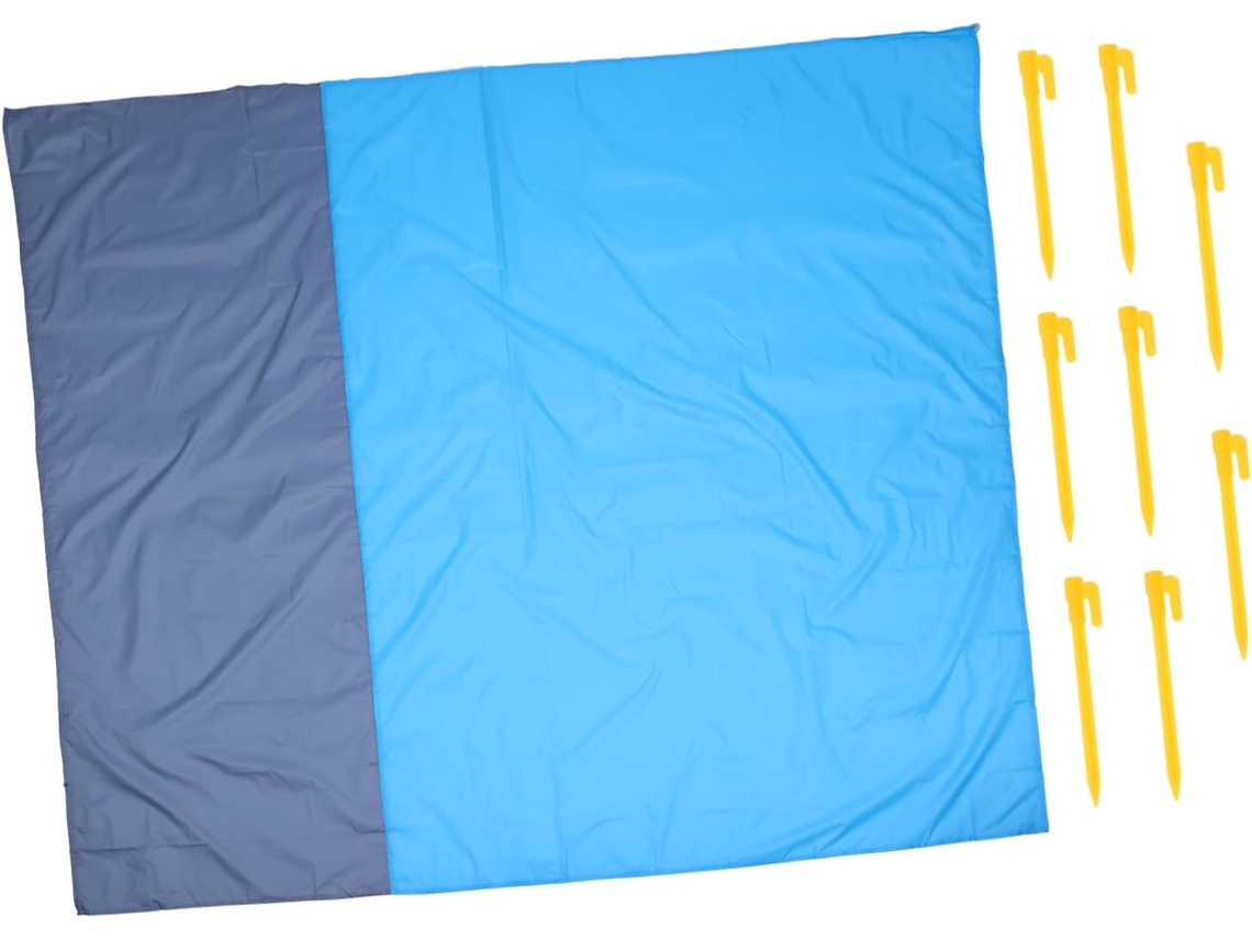 1 Pieza Manta De Picnic Portátil Impermeable Con Estacas Alfombra De Playa Y