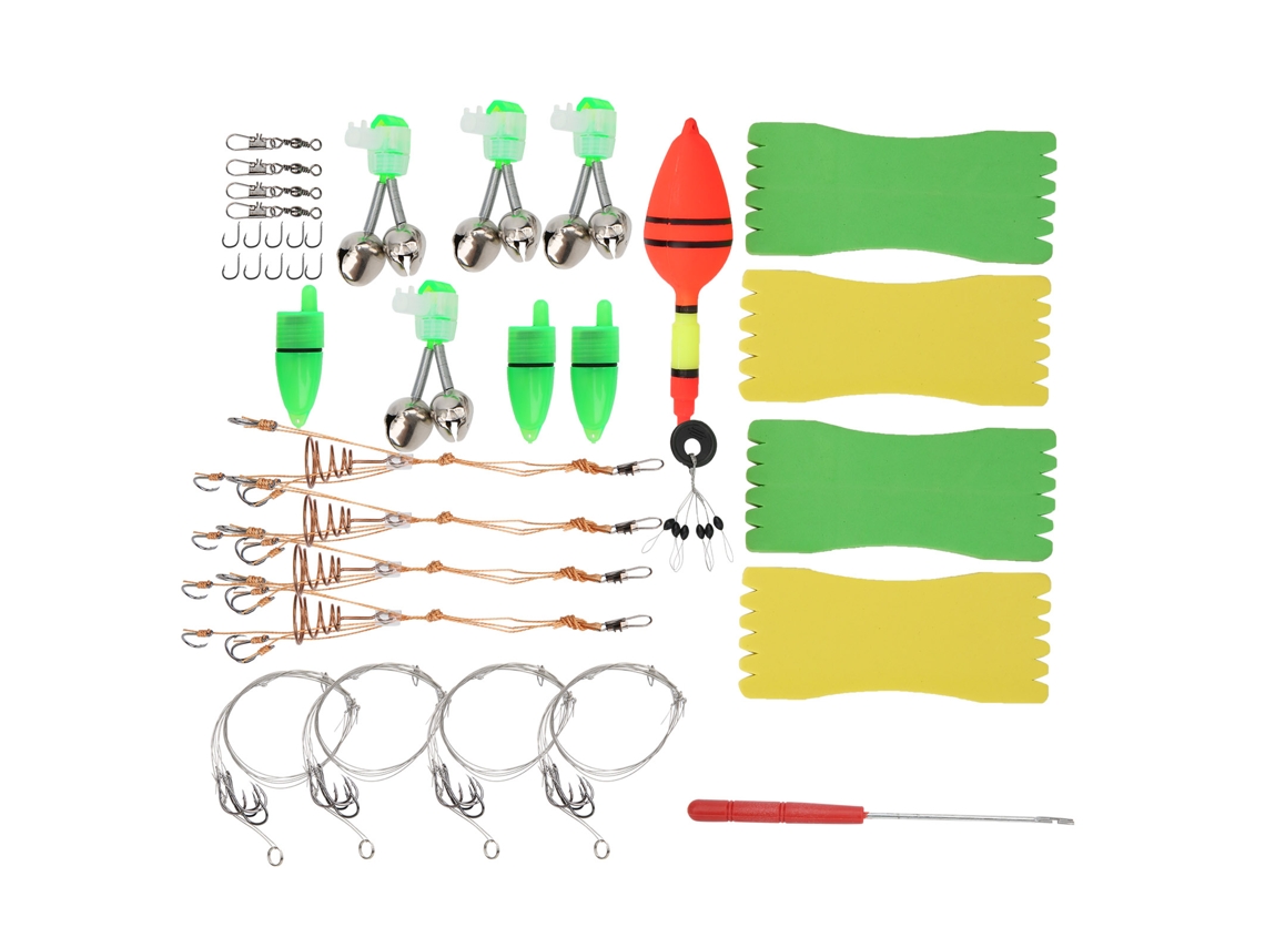 Kit Portátil De Pesca Con Accesorios: Anzuelo, Encendedor, Campana Y Accesorios De Pesca.