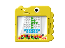 Dan26-tablero Mágico De Doodle Dinosaurio Con Bolas Y Lápiz Magnético Juguete Preescolar Sin Polvo Amarillo