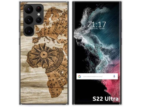 Carcasa Samsung Galaxy S22 Ultra 5G TUMUNDOSMARTPHONE Dibujos Madera 07 Multicolor