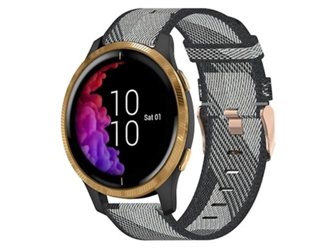 Correa para reloj Garmin Venu de nailon gris de 20 mm VENISYMLIS