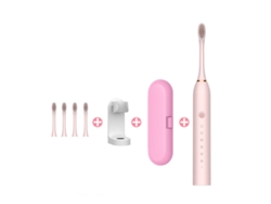 Cepillo de Dientes Eléctrico HHZ Ultrasónico 4 Cabezales Porta Maletas