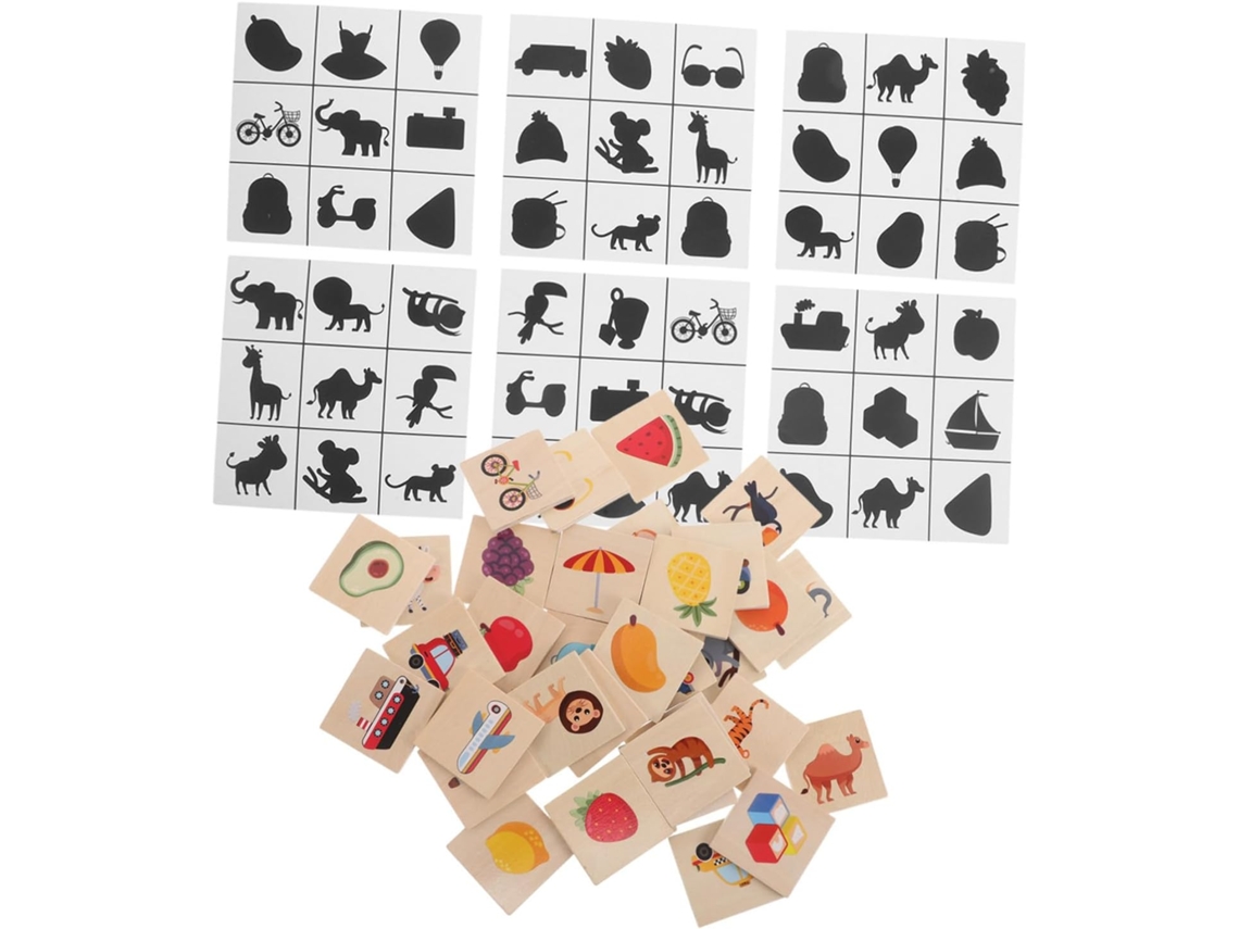 Rompecabezas De Madera Para Niños Y Niñas - Juguete Educativo: Emparejar Sombras Y Animales