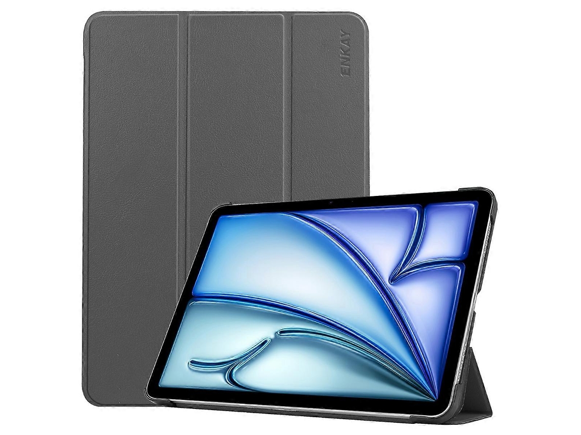 Triple capa de protección de piel sintética para tablet Enkay Hat Prince para iPad Air 13 (2024) Gris Hengrongshen (2025)