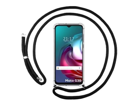 Carcasa Motorola Moto G10 / G30 TUMUNDOSMARTPHONE Colgante Negro