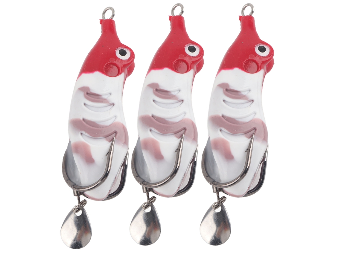 Juego De 3 Señuelos Artificiales De Pesca, Cebo Blando, Kit De Señuelos De Plástico Modificados 7