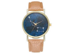 Reloj Analógico De Cuarzo Con Correa De Pu Para Mujer Y Hombre Zhoulianfa (beige)