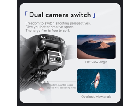 S2S Mini Drone con cámara dual 4K, cuadricóptero plegable sin escobillas (1 batería - Duración de la batería: 25 min - Blanco)