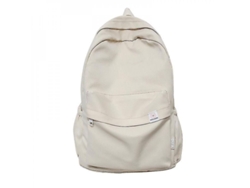 2026-mochila Mujer Impermeable Nylon Viaje Escolar Adolescentes Color Sólido 20-35l Beige Blanco