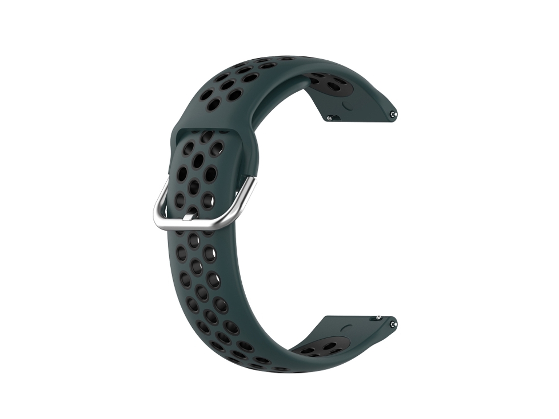 Bracelete Para Samsung Galaxy Watch 4 Classic (42mm) - Silicone Duas Cores - Olive Green Black