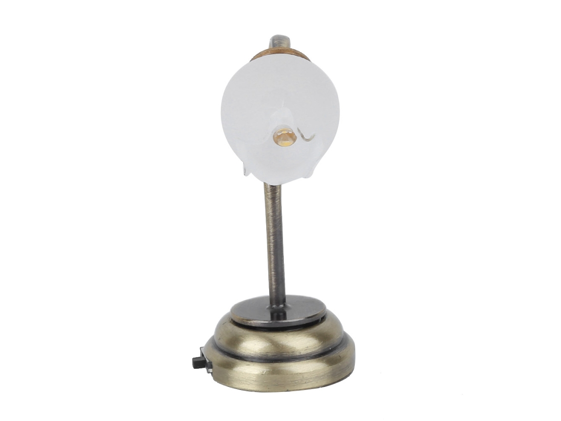 Lámpara De Mesa Led Floral En Miniatura Para Casa De Muñecas A Escala 1:12.