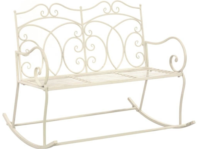 Banco Jardin VIDAXL Blanco Metal (145x30x80 cm)