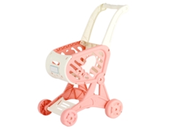 Carrinho De Compras Infantil Simulação Brinquedo Supermercado Plástico Seguro Rosa Para Crianças