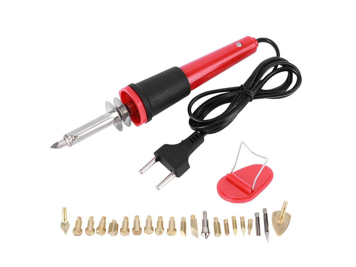 Set De Soldador Eléctrico 30w + Lápiz De Quemado En Madera Para Grabado Y Pirograbado, Plug Eu 220v
